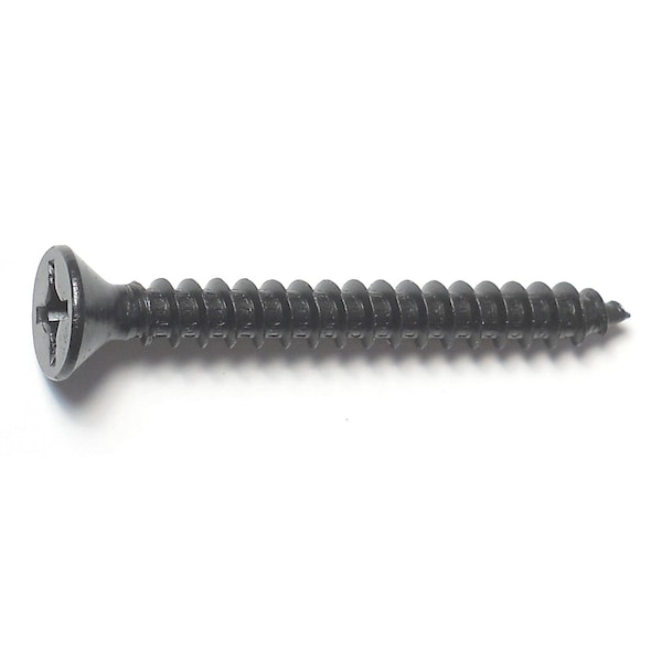 Midwest Fastener Sheet Metal Screw, #12 x 2 in, Black Steel Flat Head Phillips Drive, 5 PK 79465 - main